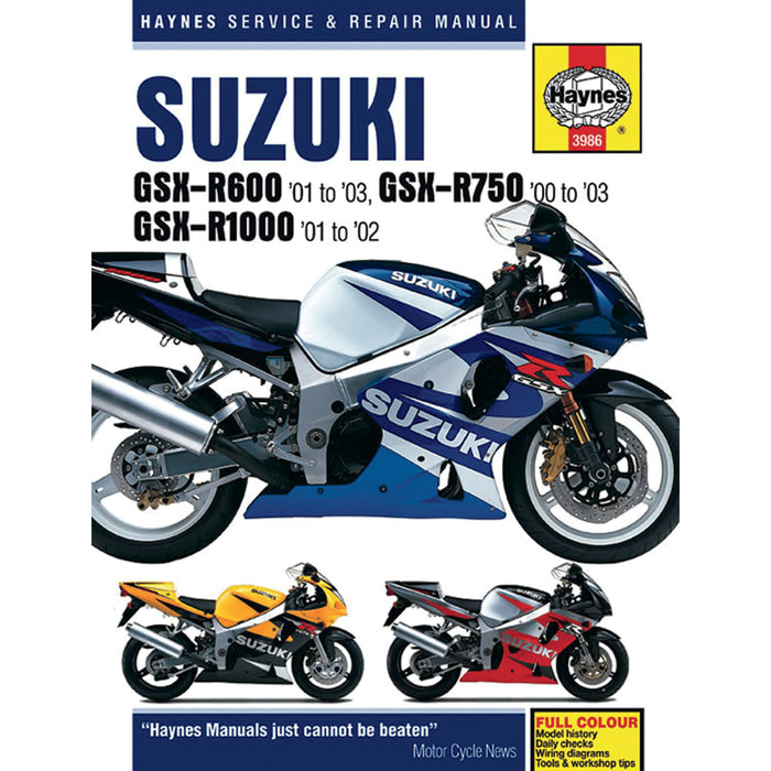 HAYNES 4201-0107 M3986 Motorcycle Repair Manual — Suzuki, Motorcycle Manual - Suzuki GSXR