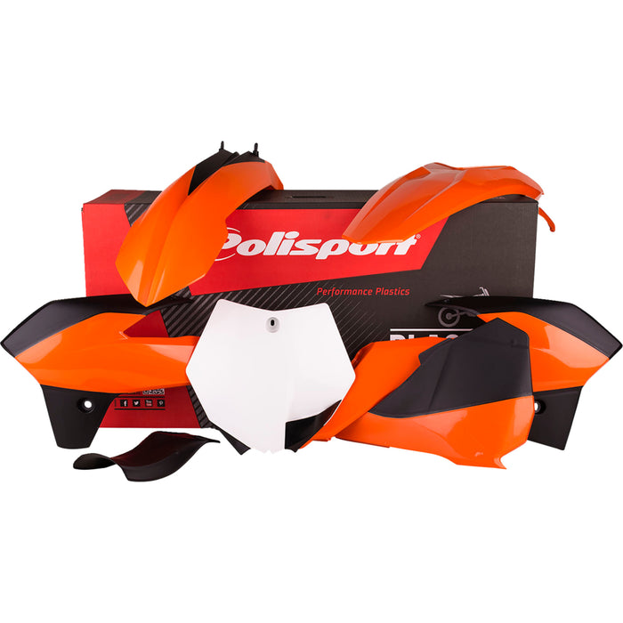 POLISPORT 0520-1616 90555 Body Kit For KTM Body Kit - '13 - '14 OEM Orange/White/Black - SX 85