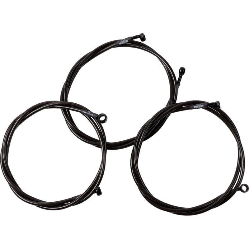 LA Choppers Brake Line Kit Midnight - LA-8059B08M For Harley Touring 2023-2026