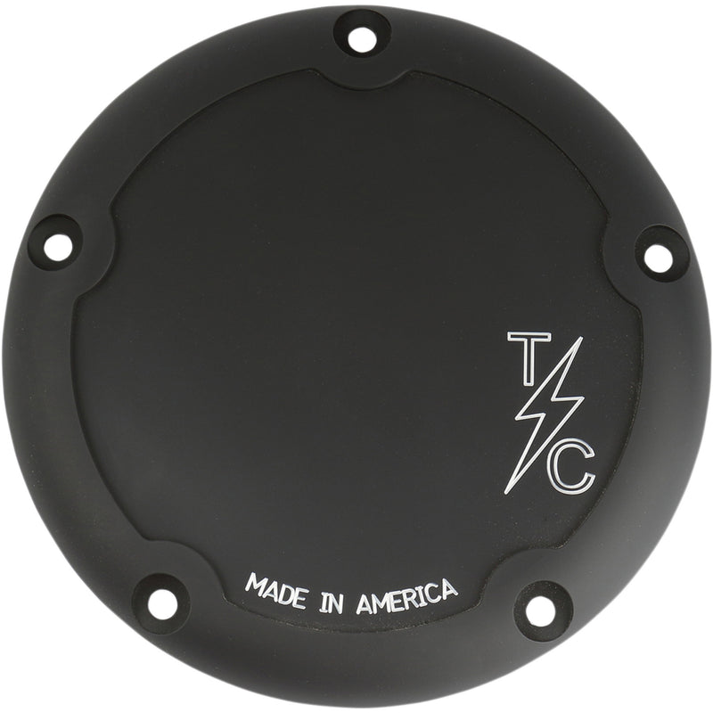 Thrashin Supply Co. Classic Derby Cover Black Dished - TSC-3011-4 For Harley Motorcycles 1999-2018