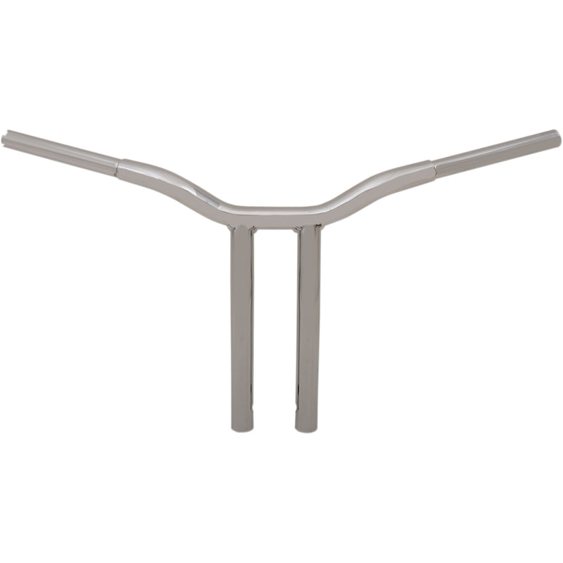 LA CHOPPERS 0601-4942 LA-7338-14 Kage Fighter Welded Bent-Riser Handlebar - One Piece - Bent - 14" - Chrome