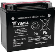 Yuasa Battery YUAM620BH Yuasa YTX20HL-BS High Performance AGM Battery W/bottle - Photo - Primary