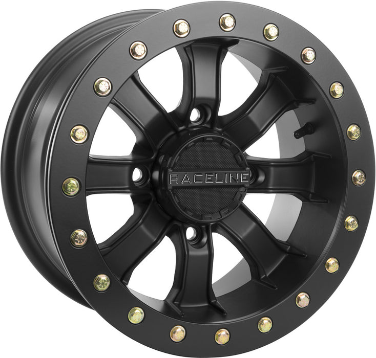 Raceline Wheels 570-1568 A71B-48056-44 MAMBA BDLK WHEEL 14X8 4/156 4+4 (0MM) BLACKOUT
