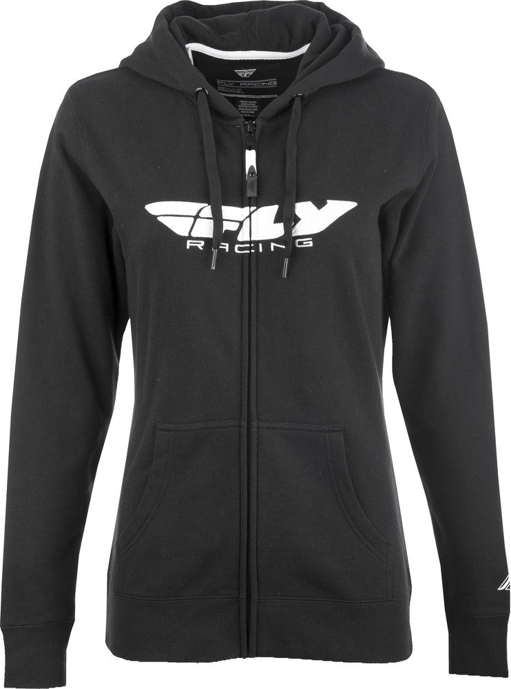 Fly Racing Women's FLY Corporate ZIP UP Hoodie Black LG