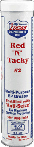 Lucas 58-5299 10005-30 RED 'N' TACKY #2 GREASE 14.5OZ CARTRIDGE