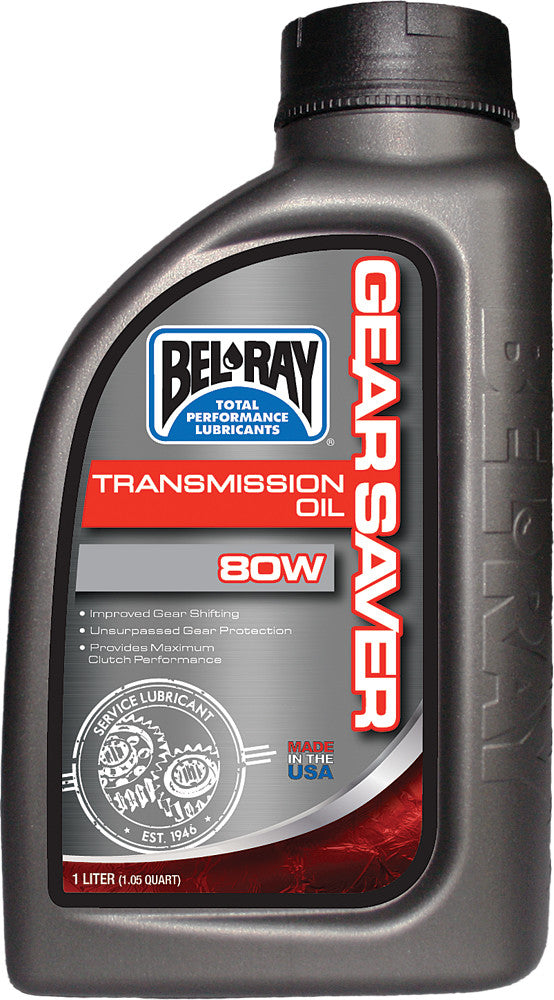 Bel-ray 840-0401 99250-B1LW GEAR SAVER TRANSMISSION OIL 80W 1L