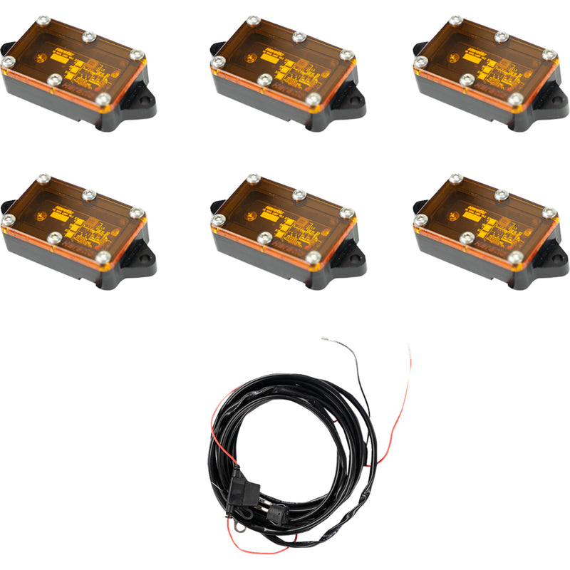 HERETIC 2040-3088 70024 LED Rock Light Rock Light - Amber - 6 Pack