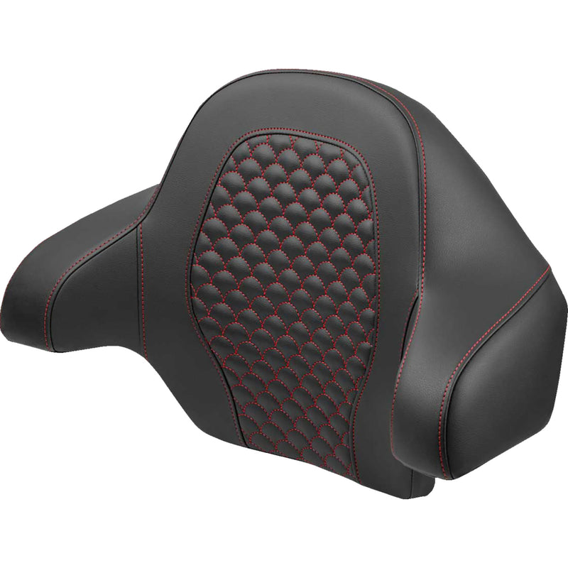 Saddlemen Dragon Scale Tour Pak Backrest Pad Red Stitch - 814-07-15504