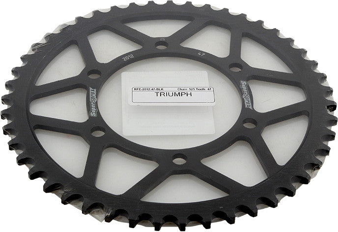 Supersprox Rear Sprocket Steel 47T-525 Black TRI - RFE-2012-47-BLK Triumph Motorcycles 2006-2017