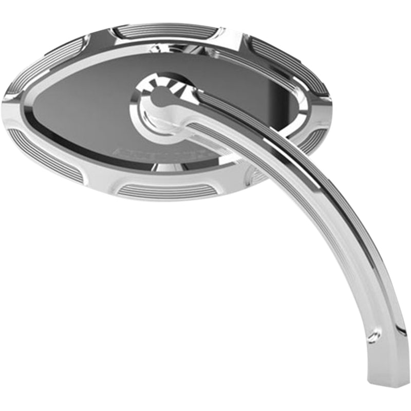 (OPEN BOX)  ARLEN NESS 0640-0756 13-131 Cats Eye Forged Billet Mirror - Chrome - Left