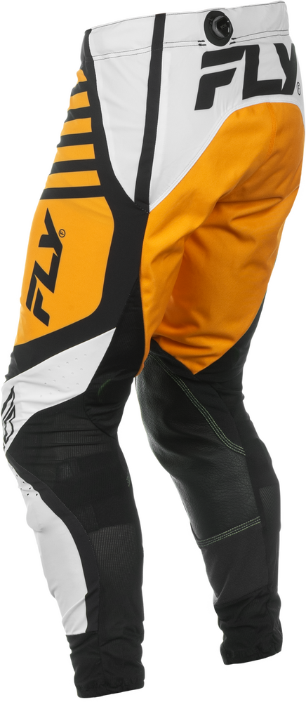 Fly Racing 378-73330 378-73330 LITE PANTS WHITE/BLACK/MUSTARD SZ 30