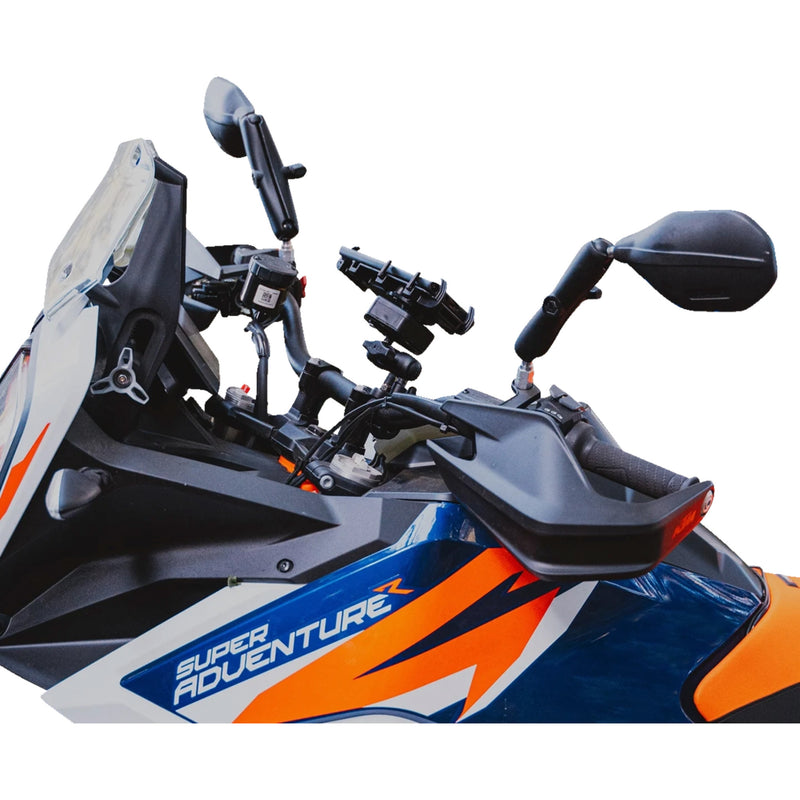 RAM MOUNTS 0640-1722 RAM-B-465RL Tough-Mirror™ Left/Right Mirrors with Ball Tough-Mirror™ - Side View - Oval - Black - Left/Right with Ball