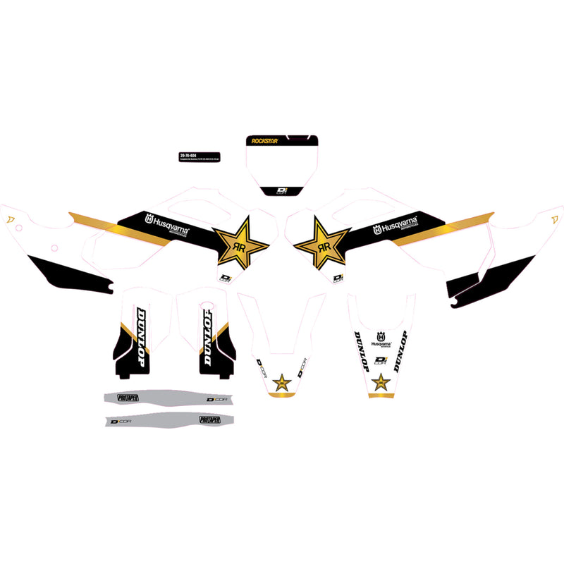 D'cor Visuals Graphic Kit - 20-70-404 Husqvarna Dirt Bikes 2023-2024