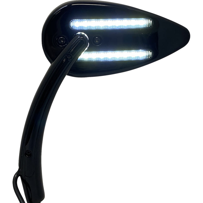 CUSTOM DYNAMICS 0640-1759 CD-MIR-PLUG-B LED Mirrors with Run/Turn Signal - Side View - with LED Turn Signal - Black