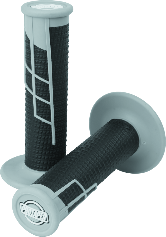ProTaper 021666 Clamp-on 1/2 Waffle Grip - Gray/black - Photo - Primary