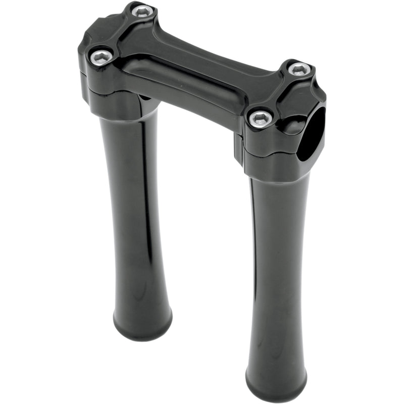 TODD'S CYCLE 0602-0447 BBC83-2 Bone Bar Handlebar Clamp & Riser Kit Risers - Bone - 8" - Black
