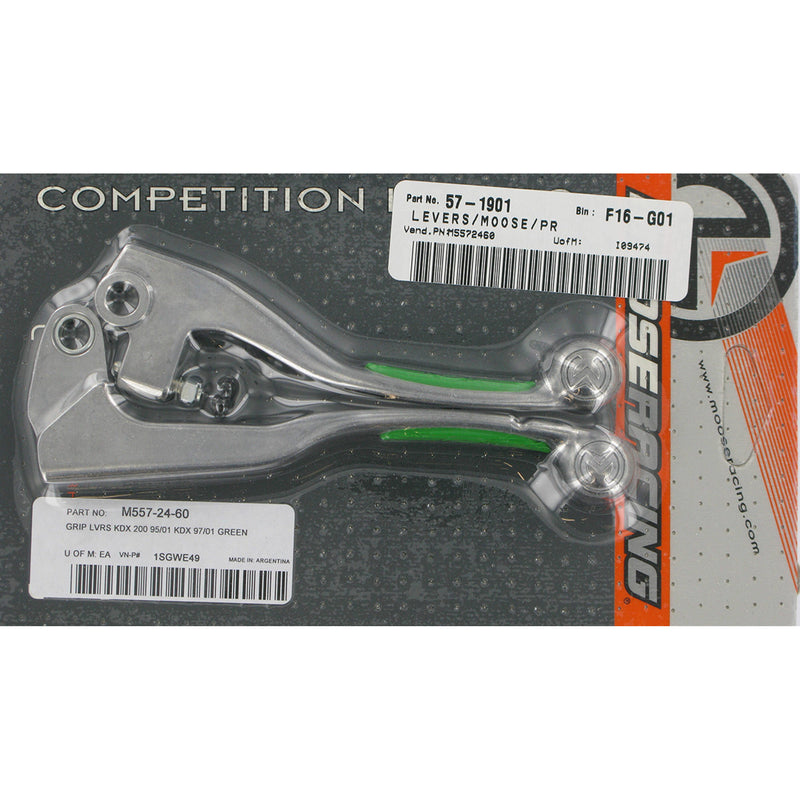 Moose Offroad Competition Lever Set - 1SGWE49 Kawasaki Dirt Bikes 1993-2007