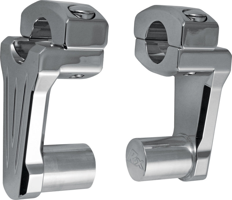 Rox 44-8460C 4R-P2CC02 PIVOTING HANDLEBAR RISER CHROME 2" RISE