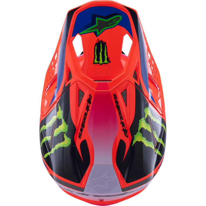 ALPINESTARS Supertech M10 Deegan Monster MIPS® Helmet - Gloss Orange Fluo/Purple/Pink Fluo