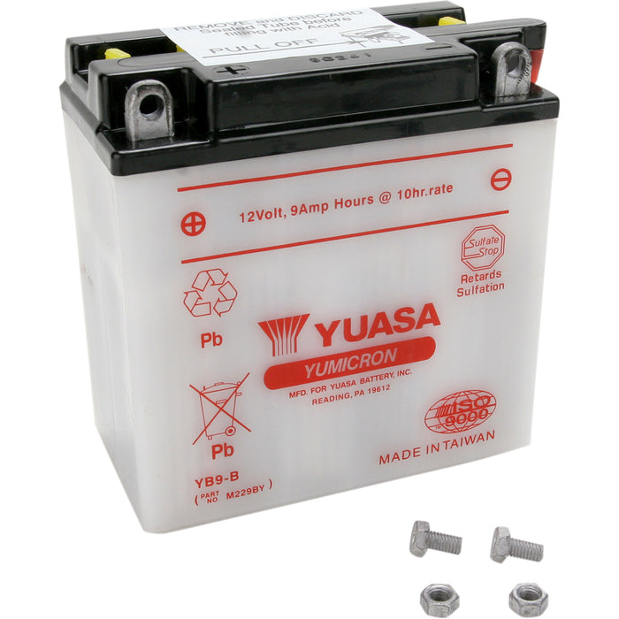 YUASA YB9-B YUAM229BY Conventional Battery — 12 V Battery - YB9-B
