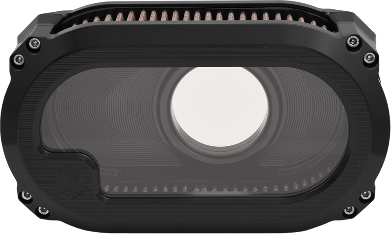 Kens Factory NL TC Air Cleaner W Glass Black W Black - NXT-03B For Harley Touring 2008-2016