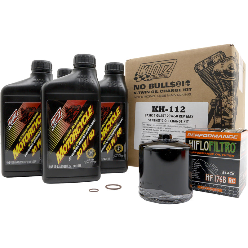 Klotz Oil Oil Change Kit - KH-112 For Harley Sportster 2021-2024