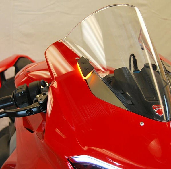 New Rage Cycles Mirror Block OFF Turn Signals DUC - V2-MBO Ducati Panigale 2020-2023