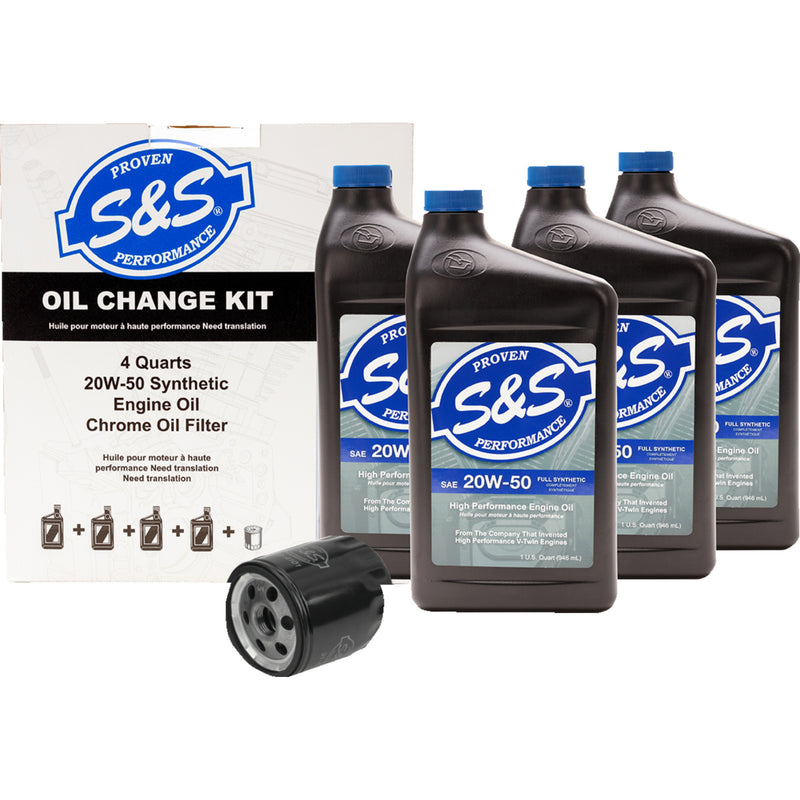S&S Cycle Big Twin Sportster Oil Change Kit - 218941 For Harley Motorcycles 1984-2022