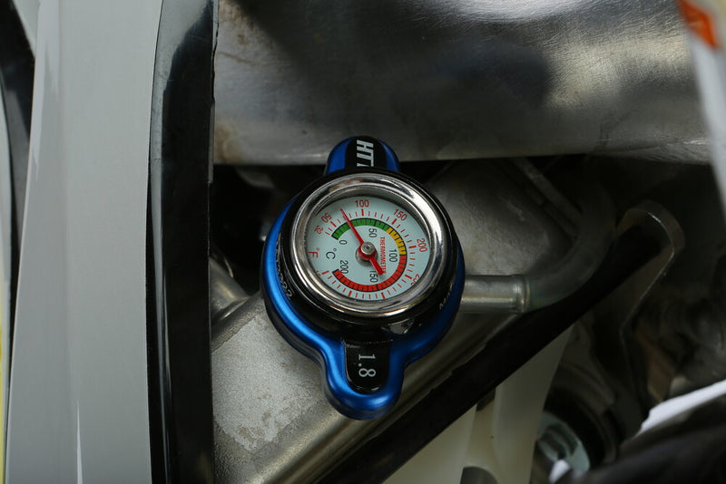 Fire Power Radiator CAP W Temperature Gauge - 012314524 For KTM Dirt Bikes 1990-2015 | Husqvarna Dirt Bikes 2014-2015