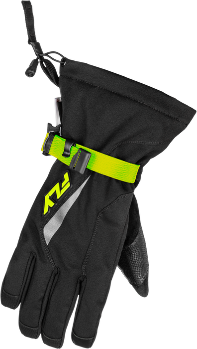 Fly Racing 371-06053X 371-06053X TITLE GAUNTLET GLOVES BLACK/HI-VIS 3X
