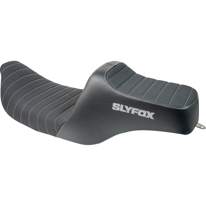 SLYFOX 0801-1993 4702B-SlyFox Highnoon Seat vinyl - classic stitch - gray logo - fl '97-'07