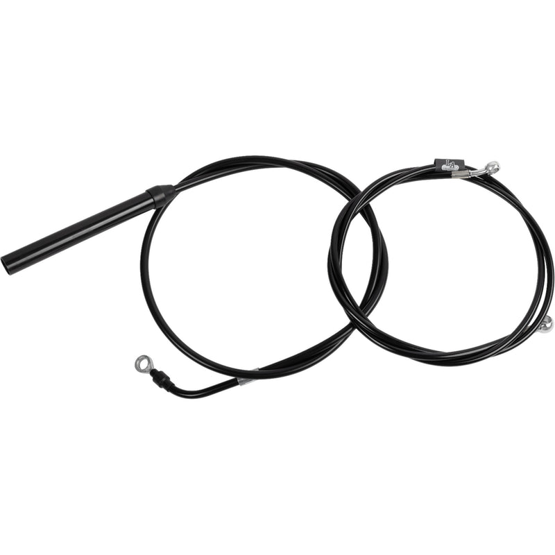 LA Choppers Standard Black Vinyl Handlebar Cable Brake Line Kit — Ape Hanger 15"-17" Ape Hangers - LA-8062KT-16B For Harley Touring 2021-2022
