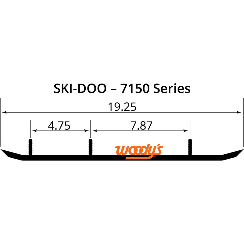 Woody's Extender Trail III Wear Bar - ESD3-7150 Ski-Doo Snowmobiles 1993-1998