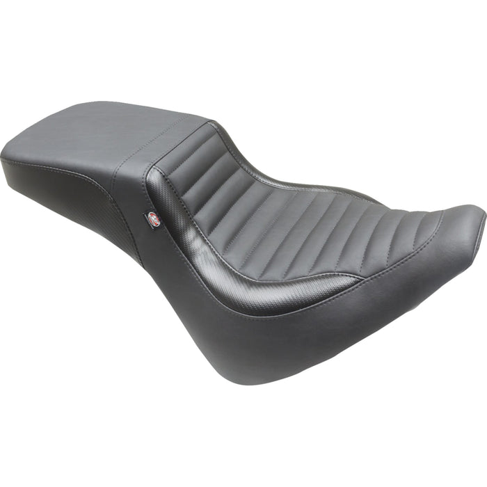 MUSTANG 0802-1507 76006 Squareback 2-Up Seat - Black - Tuck-n-Roll - Breakout '18-'21