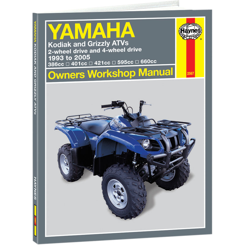 Haynes Service Manual - M2567 Yamaha 400 Kodiak 4x4 / 660 Grizzly 4x4 / YFM400F Kodiak 4x4 / YFM450F Kodiak Auto 4x4 2000-2005