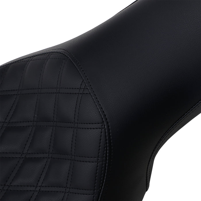 SADDLEMEN 0803-0634 806-04-149 Profiler™ Lattice Stitch Seat - Front Lattice/Rear Smooth - Black