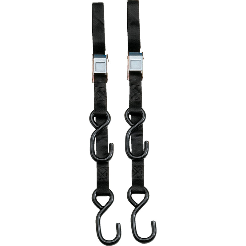 PARTS UNLIMITED 3920-0077 Heavy-Duty 6' Cam Buckle Tie-Downs 1.5" Tie-Down Standard - Black