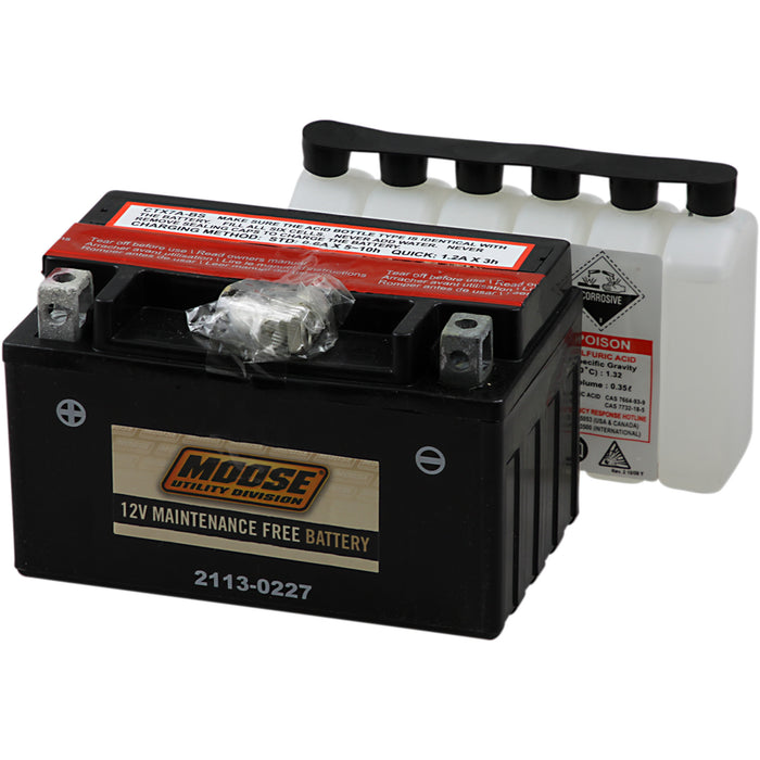 MOOSE OFFROAD 2113-0227 MTX7A-BS AGM Maintenance-Free Battery AGM Battery - YTX7A-BS