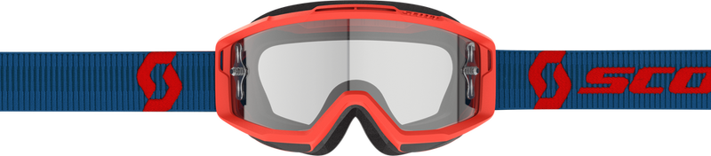 Scott 51-5648 285537-7698113 SPLIT OTG GOGGLE DRK BLUE/NEON RD CLEAR WORKS