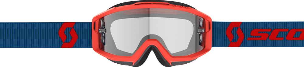 Scott 51-5648 285537-7698113 SPLIT OTG GOGGLE DRK BLUE/NEON RD CLEAR WORKS