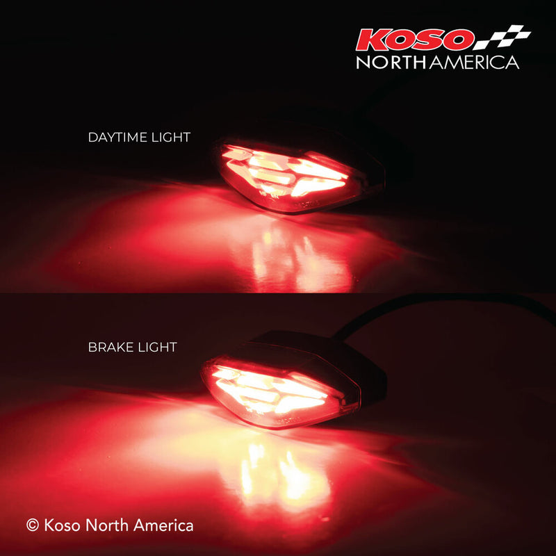 Koso North America 27-5974 HB039000 GT-04 LED BRAKE/TAIL LIGHT SMOKE LENS