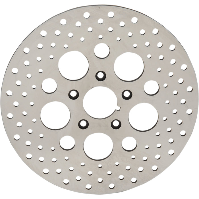 DRAG SPECIALTIES 1710-1903 Stainless Steel Drilled Brake Rotor Front Rotor - 11.5"