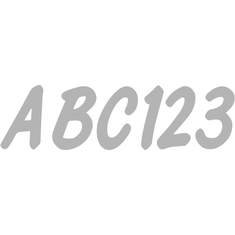HARDLINE 4320-2425 SIL400EC Boat Lettering Registration Kit Sticker Kit - Silver - 400