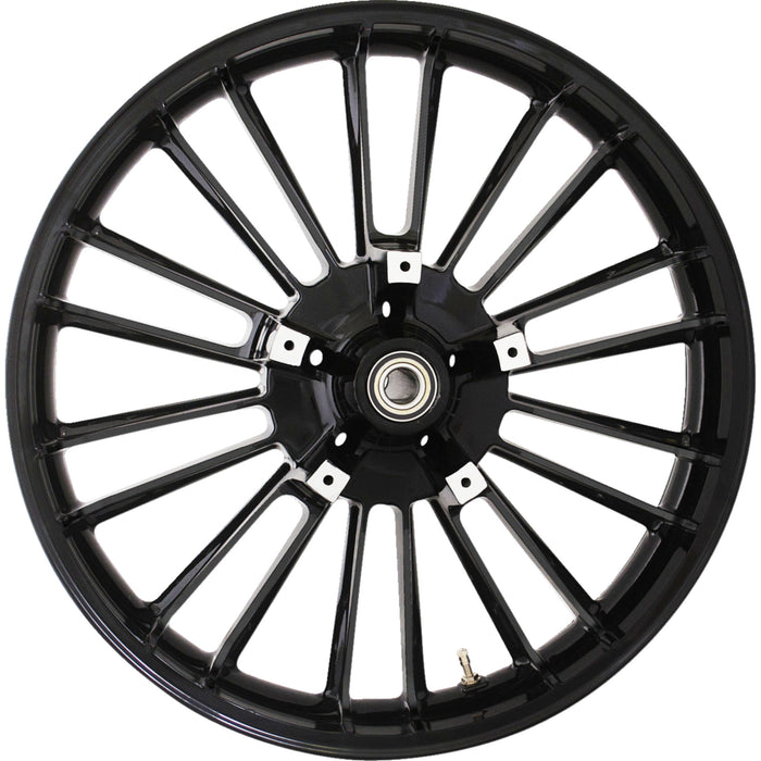 COASTAL MOTO 0201-2336 3D-ATL213SB Atlantic Precision Cast 3D Front Wheel - Dual Disc/No ABS - Black - 21"x3.50"