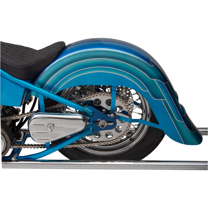 KLOCK WERKS 1401-0251 KWF-02-0400 Builders Series 4" Stretched Rear Fender — Frenched - Benchmark 4" Stretched Rear Fender - Frenched - Steel - For Custom Application