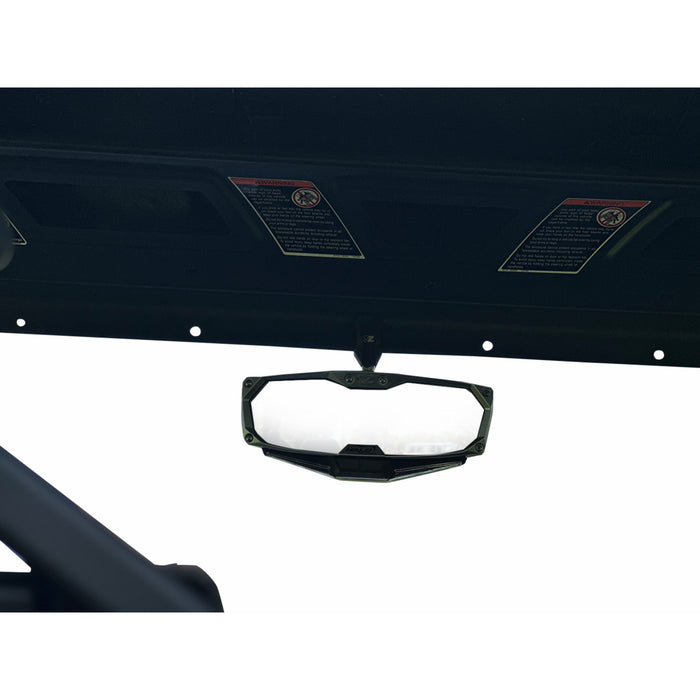 SEIZMIK 0640-1727 56-18032KIT Halo R Rear View Mirror with Cast Aluminum Bezel/LED Cabin Light - CF Moto Mirror - Halo R - Rear View w/LED Cabin Light - Rectangle - Black w/Silver Bezel - Each - CF Moto