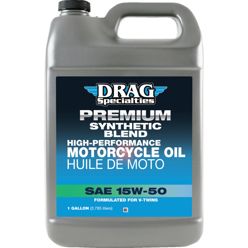 DRAG SPECIALTIES OIL 3601-0872 Synthetic Blend 15W-50 Motorcycle Oil Motorcycle Oil - 15W-50 - 1 U.S. gallon
