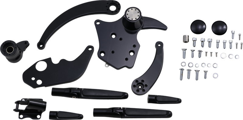 Hawg Halters Inc EXT Forward Cntrls Black FLH - FCK-F14AE-FR For Harley Touring 2014-2023