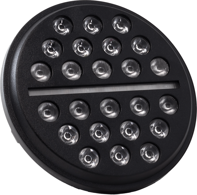 Letric Lighting Co 850-09667 LLC-LHC-7B 7" LED BUCKSHOT MINI-MULTI BLACK W/ MNT ADAPTER
