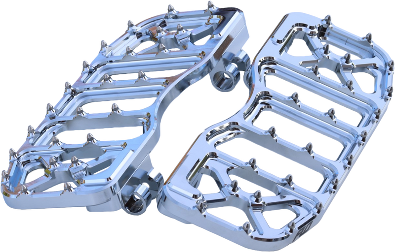 Flo Motorsports V5 Floorboards Chrome - FPEG-800V5CR For Harley Motorcycles 1984-2021